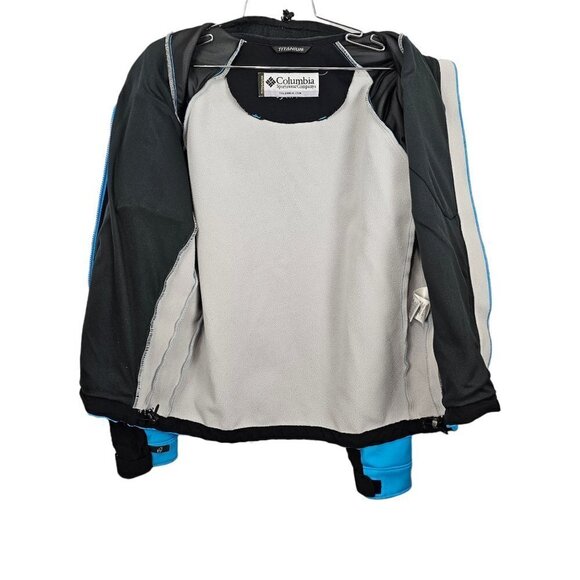 Columbia Titanium Soft Shell Zip Up Blue Jacket Coat - Picture 6 of 14